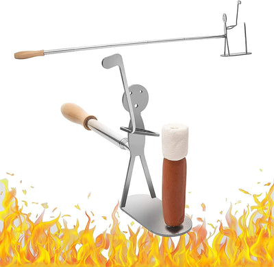 Golfing Marshmallow & Hotdog Roaster Extendable 30 Inch Golfer, BBQ Skewers Set for Marshmallows, Sausage Meat Grill Funny - Barbeque Gifts, Grilling, Novelty Gift - Great for Parties, Golf Hotdogs