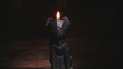 GUTE Pug Skeleton Candle 7" H Burns for 5.5 Hours! - Gift for Pug Dog Lovers - Unique Animal Candle Dog Gifts, Dog Decor, Pug Candle