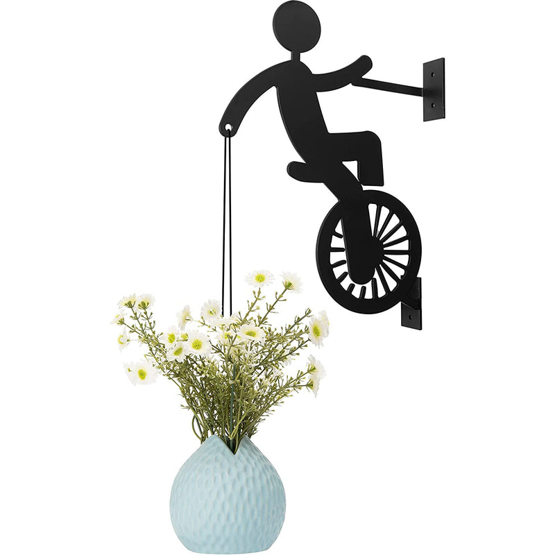 Bicycle Hanging Plant Bracket for Indoor Outdoor Plants, Flower Pot Metal Plant Hanger for Creative Decorations, Home Patio, Lawn, Garden Porch Decor, can Hold 50lbs