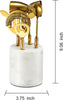 5-Piece Gold & Marble Bartender Kit with Stand | Luxury Stainless Steel Bar Tool Set