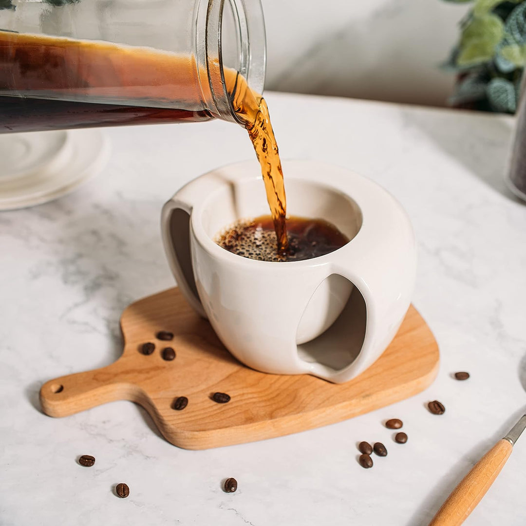 Two Hand Hand Warmer Mug, Handmade Pottery – Gute Decor