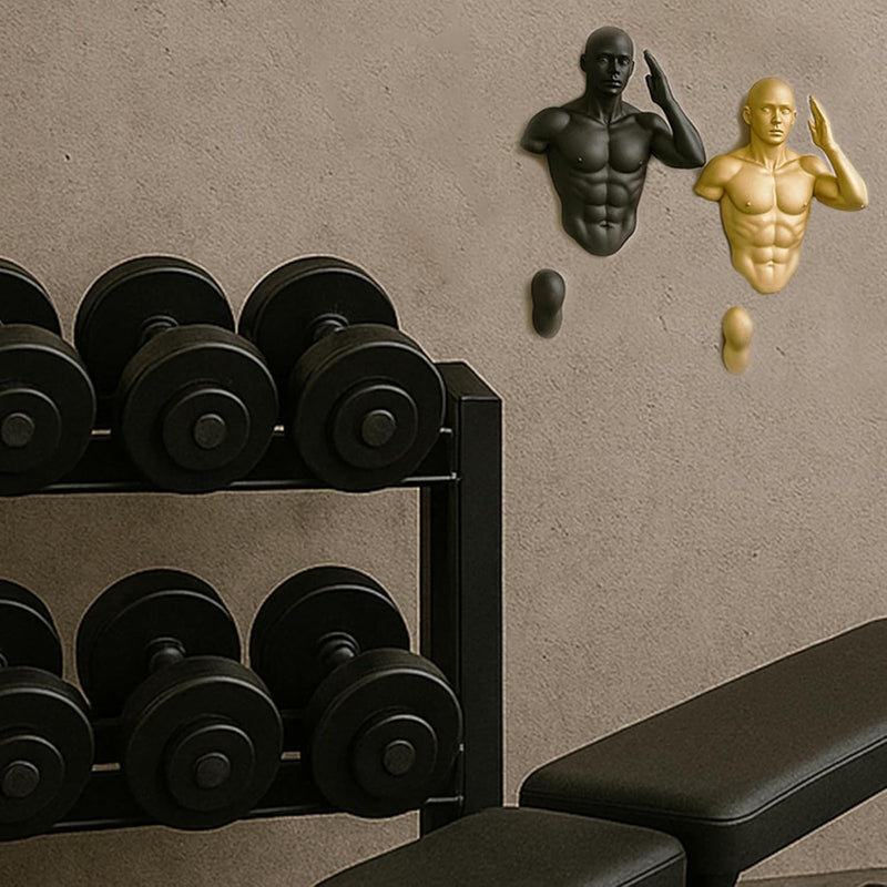 Wall Runners, Athlete Statues - Set of 2 - Tall Running Men & Woman Sculpture - Climbing Wall Art Decor Sculpture - Runners, Track & Marathon Gift - Wall Office & Home Decoration Gift, Sport Figurines