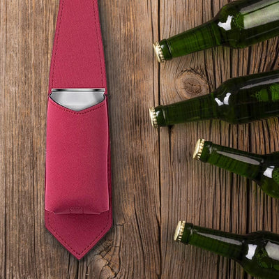 Beer Bottle & Can Holder Tie Necktie for Beer - Groomsmen Necktie Beer Holder, Novelty Beer Pong, Frat, Bachelor Gifts, Bachelor Party Favors, College University Gift, Grilling & Gag Gift BBQ Gifts