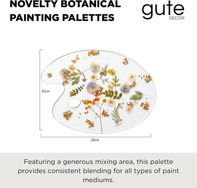 Novelty Botanical Painting Palettes, Artist by Gute - Artists Colorful Paint Tray Pad Holder for Mixing Colors Artists, Students & Perfect for Oil, Watercolor & Acrylic Paints Art Tools