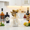5-Piece Gold & Marble Bartender Kit with Stand | Luxury Stainless Steel Bar Tool Set