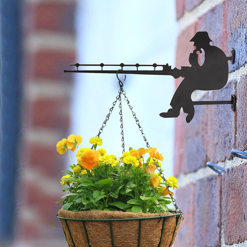 outdoor plant hanger Fisherman Man Plant Hanger, Wall Hanging Planter for Indoor Outdoor Plants