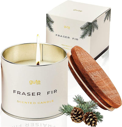 Fir Festive Scented Soy Candle 6.5oz - Holiday & Winter Festive Home Fragrance - Aromatic Pine Needle Balsam Non-Toxic Candles - Frasier Candle, Hand Made - Inspired by Christmas Trees