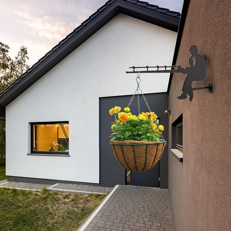 outdoor plant hanger Fisherman Man Plant Hanger, Wall Hanging Planter for Indoor Outdoor Pl – Gute Decor