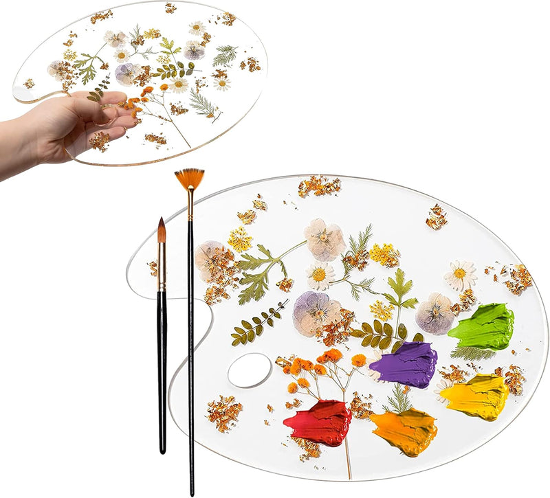 Novelty Botanical Painting Palettes, Artist by Gute - Artists Colorful Paint Tray Pad Holder for Mixing Colors Artists, Students & Perfect for Oil, Watercolor & Acrylic Paints Art Tools