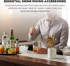5-Piece Gold & Marble Bartender Kit with Stand | Luxury Stainless Steel Bar Tool Set