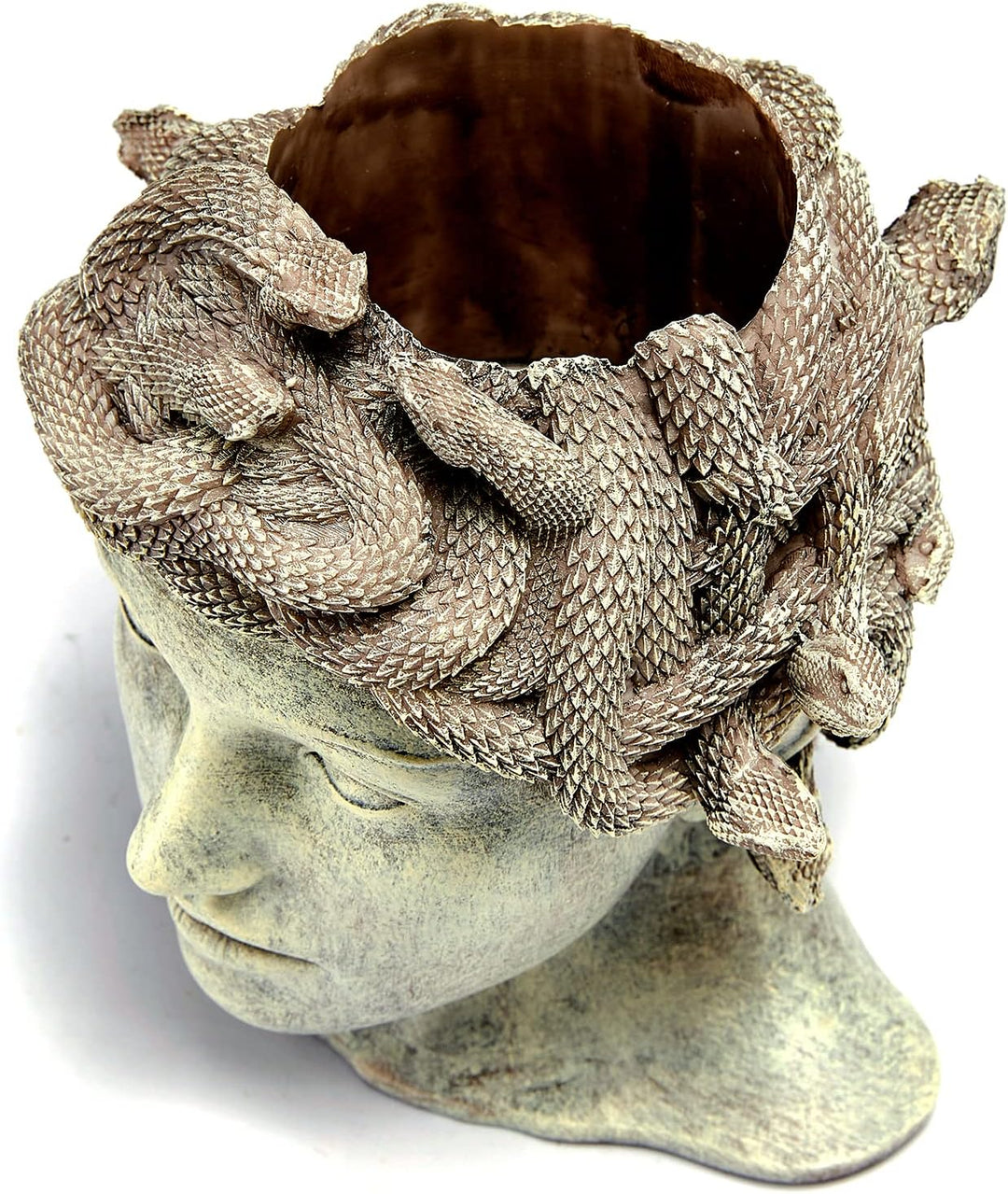 medusa planter pot Medusa Head Planter, Large Solid Stone Face Planter Large Garden Decor –  Gute Decor