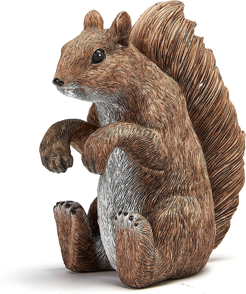 Garden Squirrel Statue, Hanging Tree Or Fence Holder Figurine - Woodland Garden Decor Statues, Animal Gnome Statues, Waterproof Figure Indoor & Outdoor Lawn Squirrel Ornament Funny Decoration 6.7" H