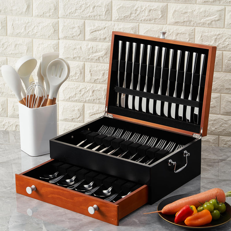 Silverware Tarnishproof Storage Box | Fits 12-16 Utensils