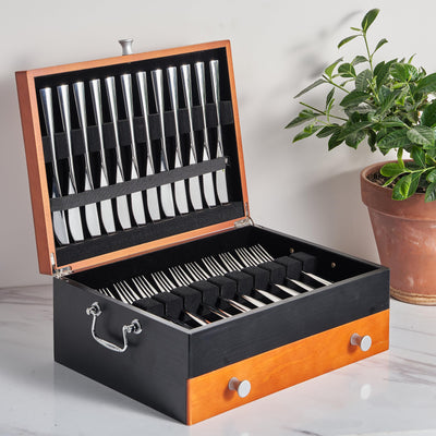 Silverware Tarnishproof Storage Box | Fits 12-16 Utensils