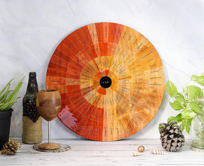 Wine Wheel Handcrafted Wood - For Both Amateurs and Connoisseurs, A Guide To On Tasting, Identifies Primary, Secondary & Tertiary Flavors, as well As Colors - Use as Is, Decor or Cheeseboard (Matte)