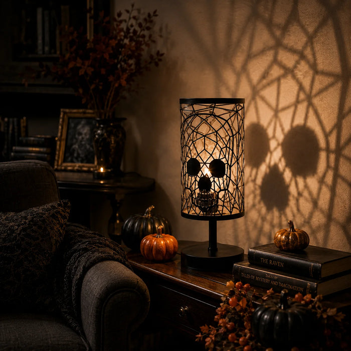 Black Skull Face Shadow Lamp - Gothic Lamp