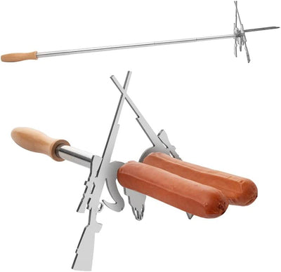 Rifle Guns Marshmallow & Hotdog Roaster Extendable 30 Inch Fire, BBQ Skewers Set for Marshmallows, Sausage Meat Grill Funny - Barbeque Gifts, Grilling, Novelty Gift - Great for Parties, Sniper Hotdogs