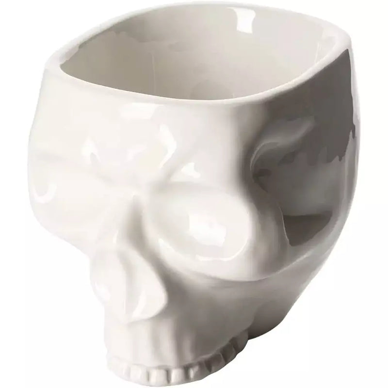Human Skull Bowl & Cereal Bowl for Eating Skull by Gute - Skeleton & Skull Figurine Head Pasta Bowl Tabletop, Retro Gothic Decor Spooky Halloween Gift for Snacks, Desserts, Fruit, Soup, Pasta 6.4" H