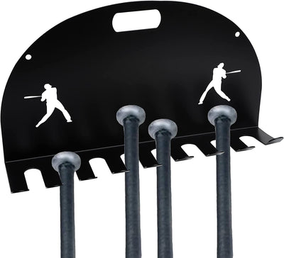 Baseball Bat Metal Organizer by Gute - Softball Bat Hanger Rack, Holds 8 Aluminum Bats, Bat Caddy for Fence, Dugouts, Garage, Mounts On Wall For Storage And Display Hardware Included 5" X 17"