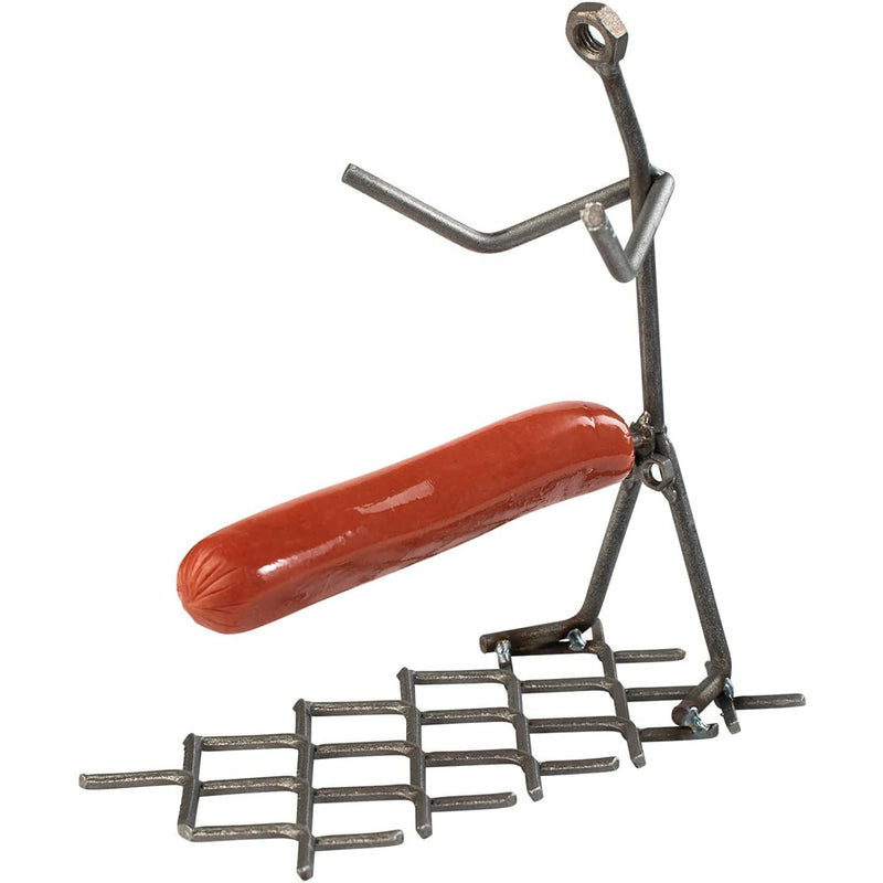 Hot Dog Roaster Stainless Steel One Man Stick Figure Griller Funny Barbeque by Gute - BBQ Gifts, Grilling Gift, Dad Gifts, Gifts for Men Novelty Hotdog - Great for Parties, Birthdays, Tailgates!
