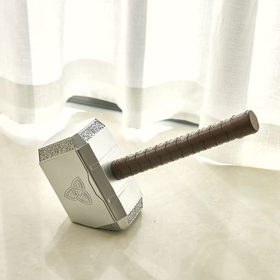 Thor's Hammer Mjolnir Toilet Paper Roll Holder Gag, Stocking Stuffer - Channel The Power of Mighty Thor Themed Bathroom Decor - Mounting Slots Included, Papertowel, Perfect Novelty Gifts