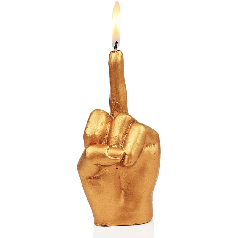 Gute Middle Finger Candle - Hand Gesture FCK You Candle (Gold