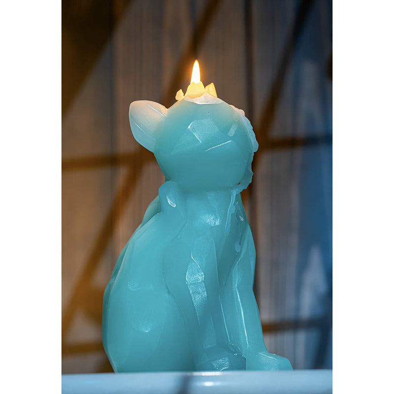 Cute Geometric Kitten Skeleton Candle 7" H - Unique Gift for Cat Lovers - Animal Candles, Cat Gifts, Cat Candle, Kitten Candle, Cat Home Decor Gift by Gute - Burns for 9 Hours!