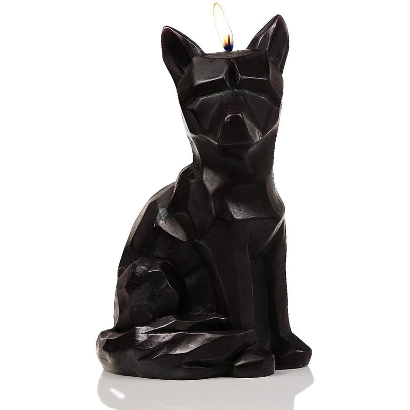 Geometric Fox Candle - Spooky Unique Gift for Animal Lovers - Goth, Gothic Skeleton Candle 7" H - Burns for 5.5 Hours - Animal Candles, Animal Party Gifts, Birthday Gifts