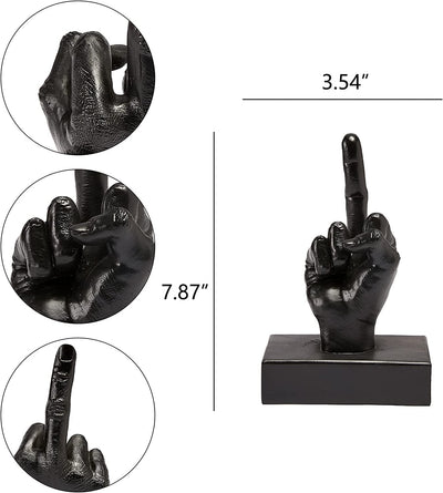Middle Finger Desk Statue, Hand Gesture FCK You - Resin Statue for Home, Office, Yard, & More - Hand Paperweight Figurine - Packaging May Vary - Garden Decor - Novelty Gifts Adults - Paper Holder
