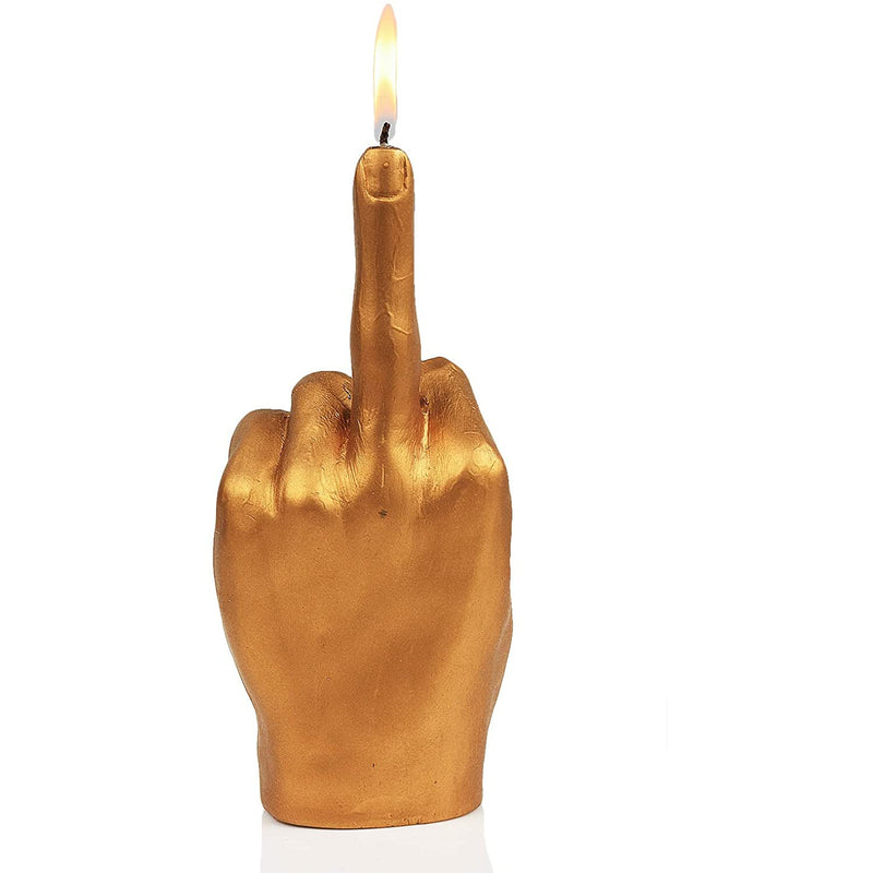 Gute Middle Finger Candle - Hand Gesture FCK You Candle (Gold)
