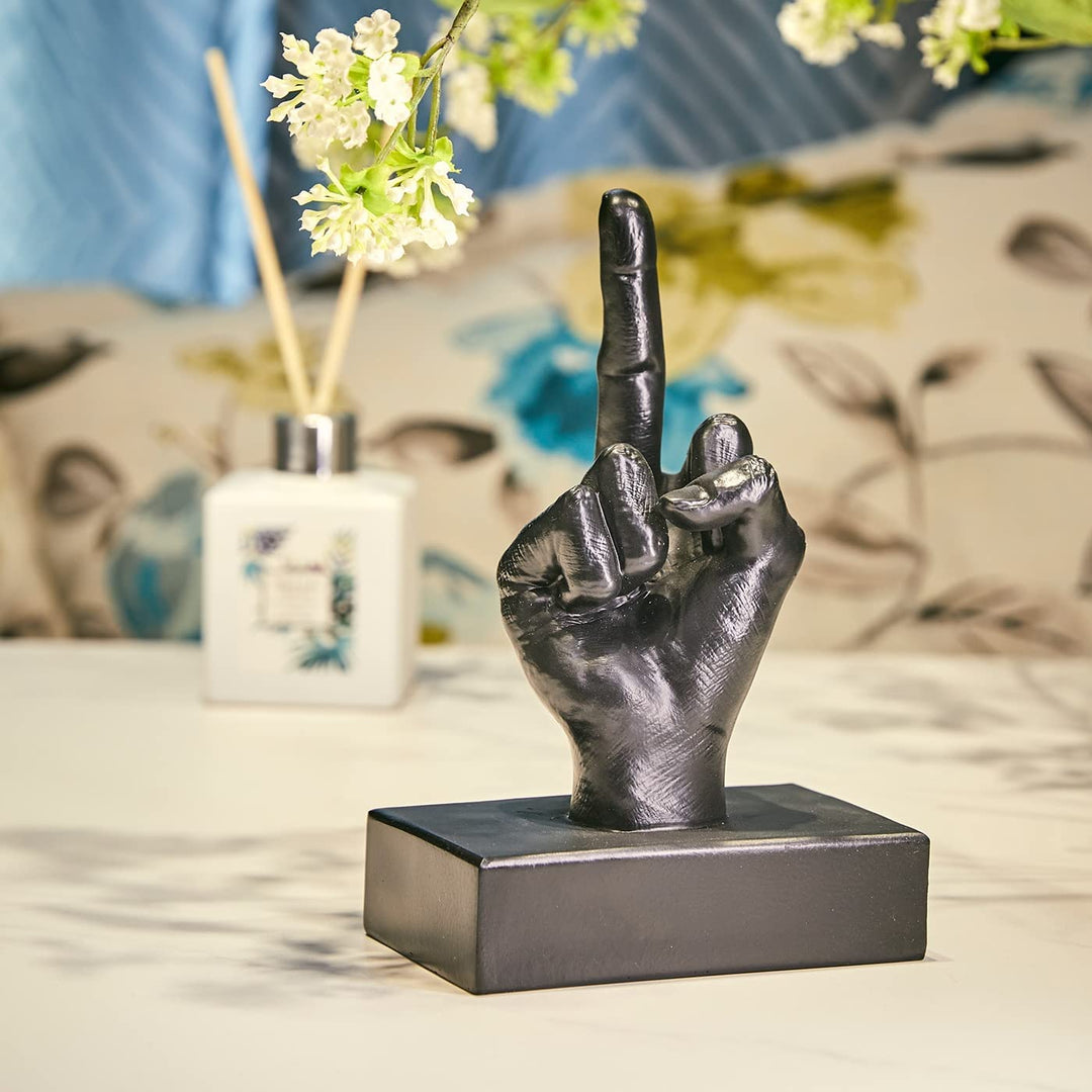 Fingergesten-Statuette 'OK' – Aus Harz, Bronze-Optik – 15,2 Cm – Witzige Deko Für Schreibtisch & Regal