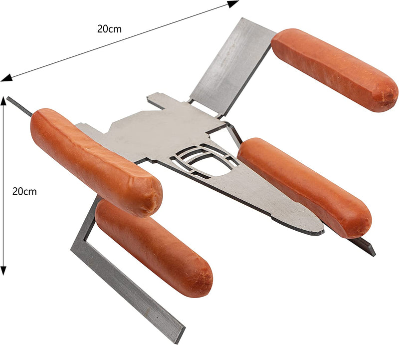 Airplane Marshmallow & Hotdog Roaster Extendable 30 Inch Fire, BBQ Skewers Set for Marshmallows, Sausage Meat Grill Funny - Barbeque Gifts, Grilling, Novelty Gift - Great for Parties, Airforce Hotdogs