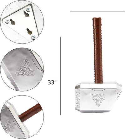 Thor's Hammer Mjolnir Toilet Paper Roll Holder Gag, Stocking Stuffer - Channel The Power of Mighty Thor Themed Bathroom Decor - Mounting Slots Included, Papertowel, Perfect Novelty Gifts