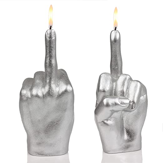Gute Middle Finger Candle - Hand Gesture FCK You Candle (Black