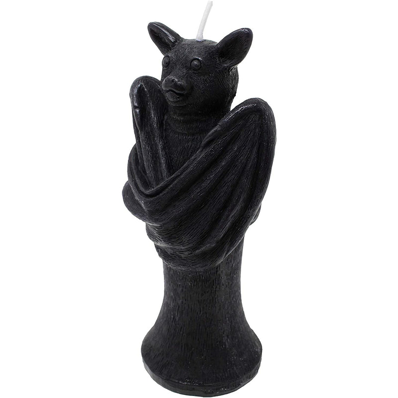 Bat Shaped Candle Decorations Skeleton Inside When It Melts - Decor Skull & Bones Candles - Vegan 100% Vegetable Wax 6x3 inches Vintage Spooky Decoration Home Indoor & Out Rooms