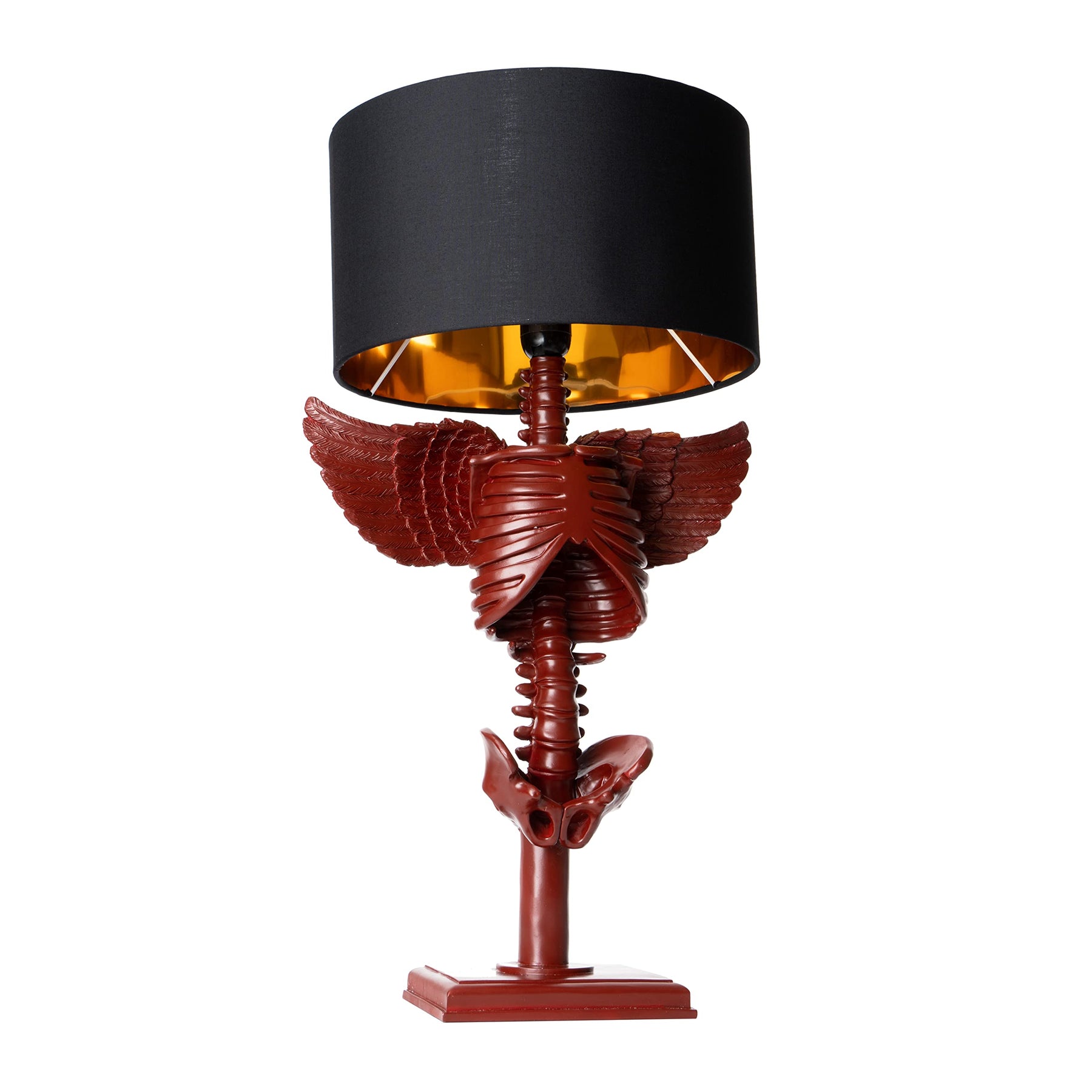 An Antique Gothic Brass Table Lamp -  –
