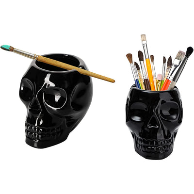 Gute Painters Artist Skull Paint Artists Cup 4" H 3.6" W - Paint Mixing Cup, Elegant Painting Cup, Paint Supplies, Vibrant Paint Cup for Children and Adults Alike, Arts & Crafts Supplies for Home