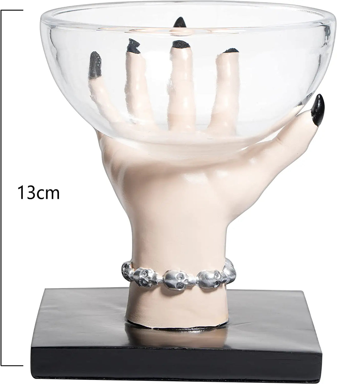 Halloween Candy Bowl Skelett Hand - Gothic Servierschale Mit Handschädel Für Gruselpartys