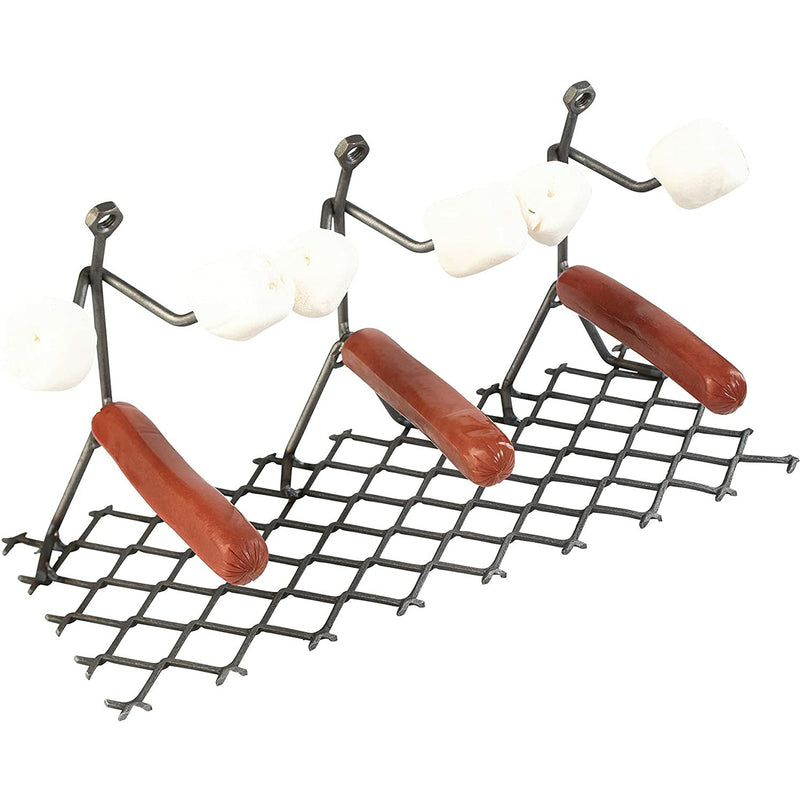 Hot Dog Roaster Stainless Steel Three Man Stick Figure Griller Funny Barbeque by Gute - BBQ Gifts, Grilling Gift, Dad Gifts, Gifts for Men Novelty Hotdog - Great for Parties, Birthdays, Tailgates!