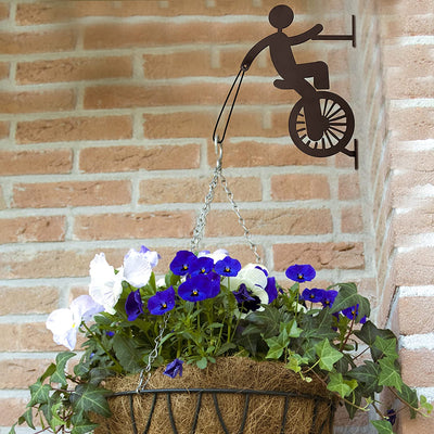 Bicycle Hanging Plant Bracket for Indoor Outdoor Plants, Flower Pot Metal Plant Hanger for Creative Decorations, Home Patio, Lawn, Garden Porch Decor, can Hold 50lbs